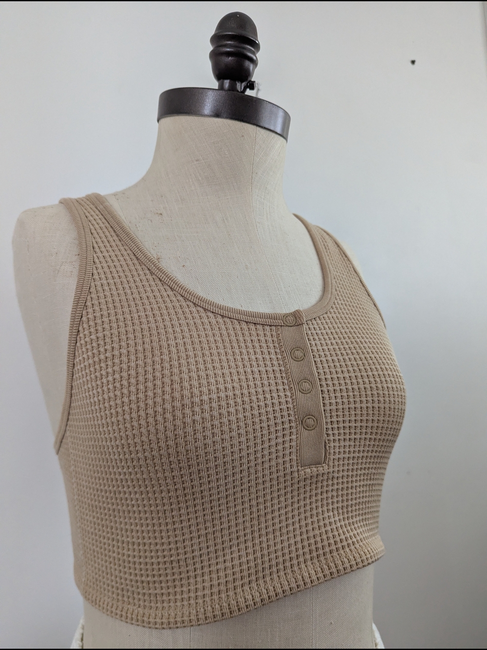 Aerie Offline Waffle Knit Tank Sports Bra/ Racerback Crop Top